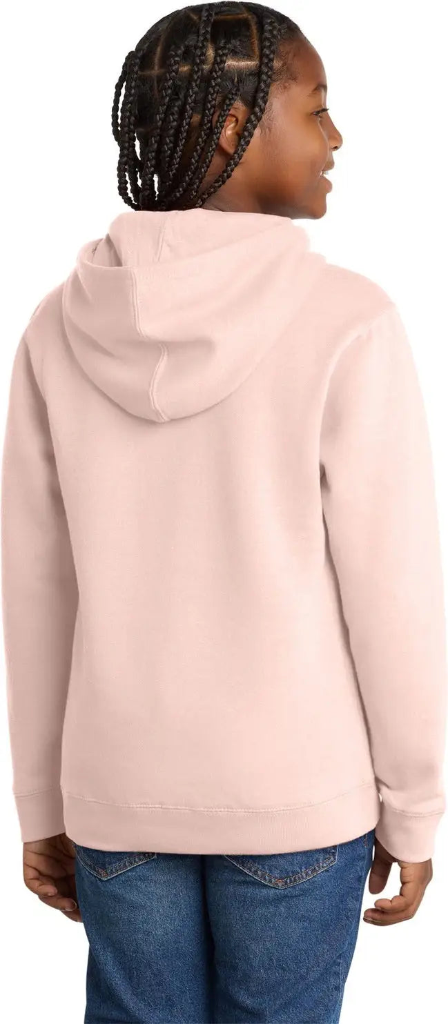 District Dt6100y Youth V.i.t. Fleece Hoodie - Rosewater Pink
