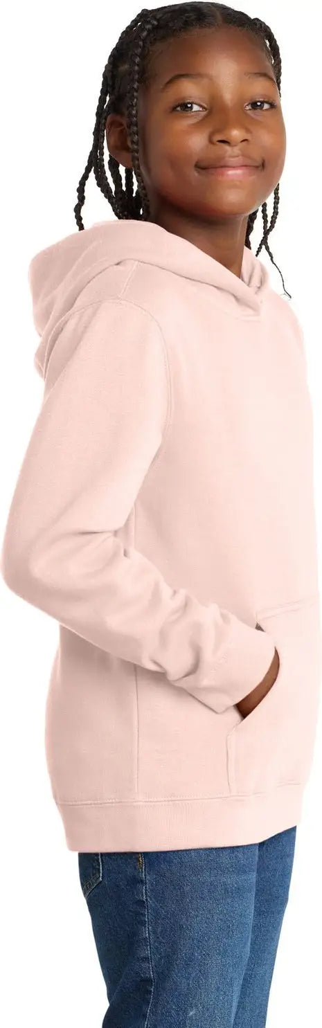 District Dt6100y Youth V.i.t. Fleece Hoodie - Rosewater Pink