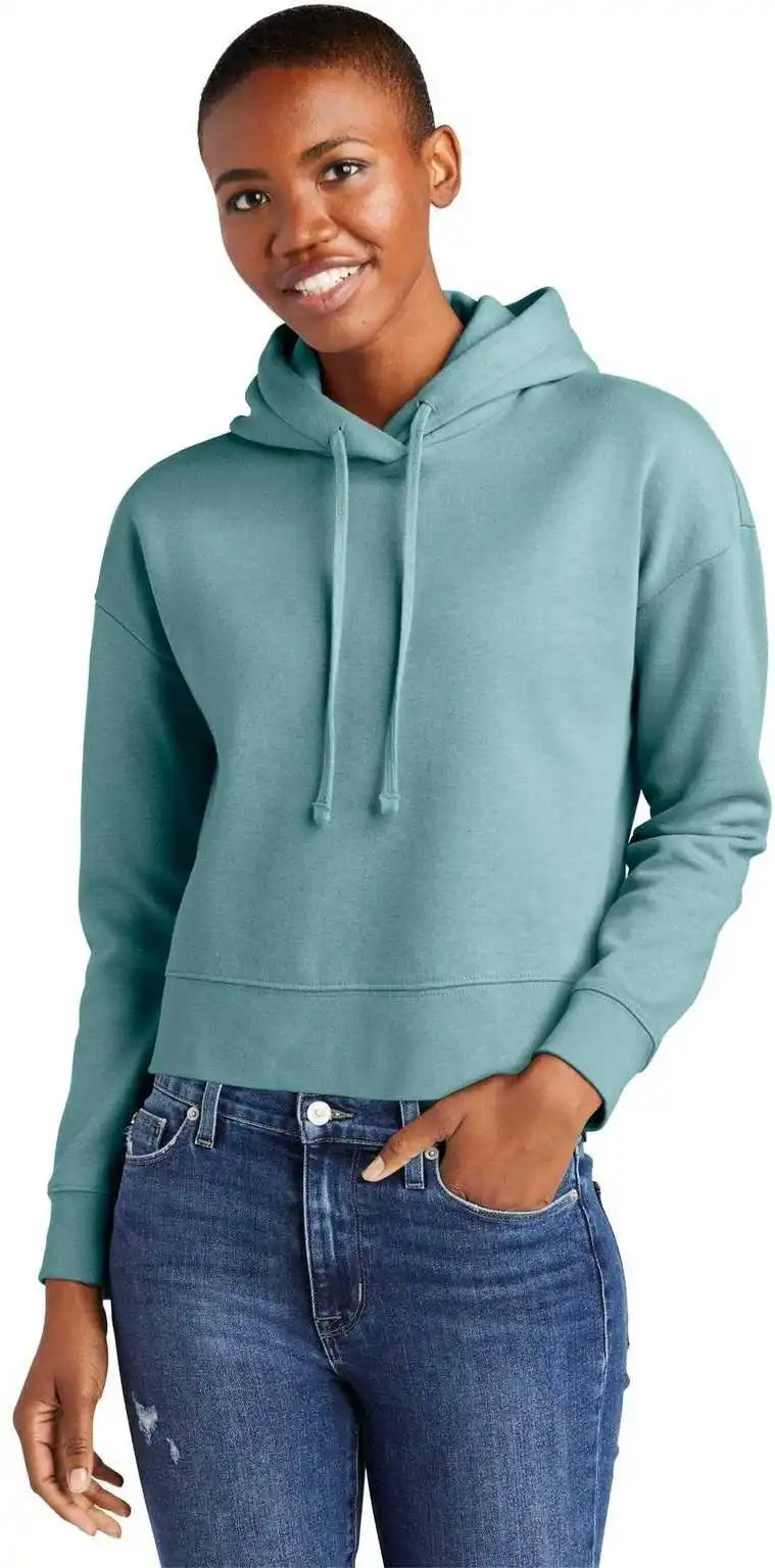 District Dt6101 Women’s Vit Fleece Hoodie Eucalyptus Blue