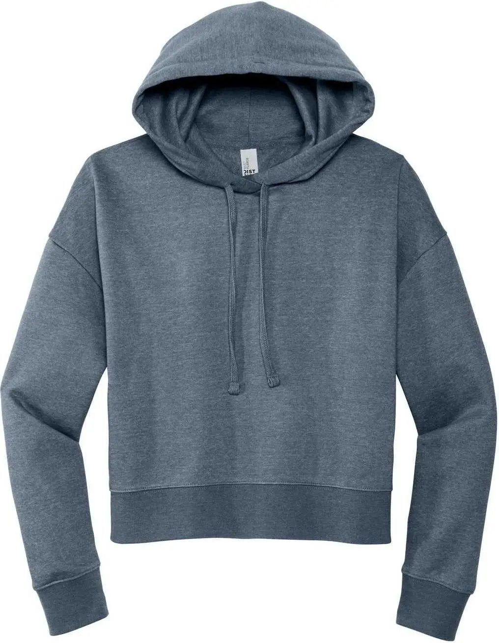District Dt6101 Women’s Vit Fleece Hoodie - Flint Blue Heather - Ladies m
