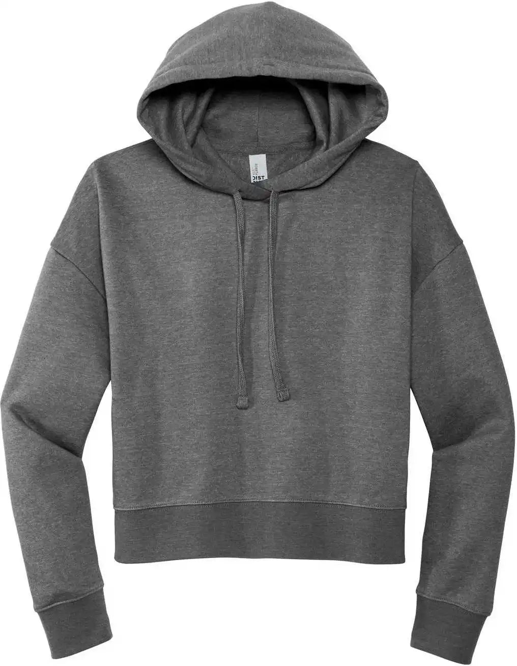 District Dt6101 Women’s Vit Fleece Hoodie Heathered Charcoal Dark Gray / Ladies l