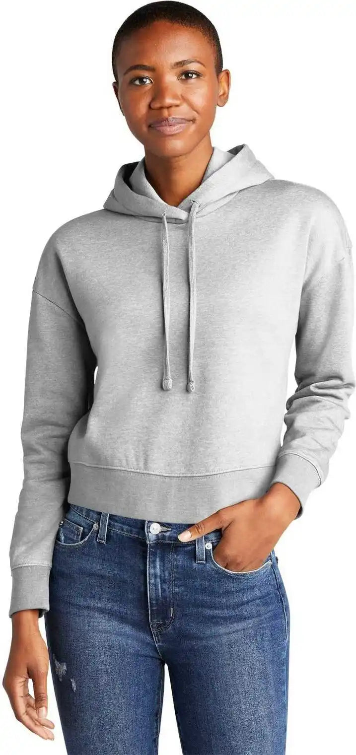 District Dt6101 Women’s Vit Fleece Hoodie Light Heather Grey
