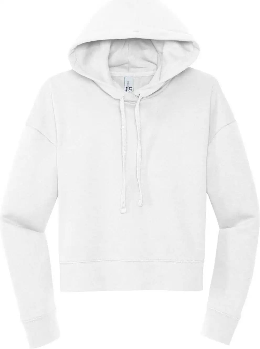 District Dt6101 Women’s Vit Fleece Hoodie White