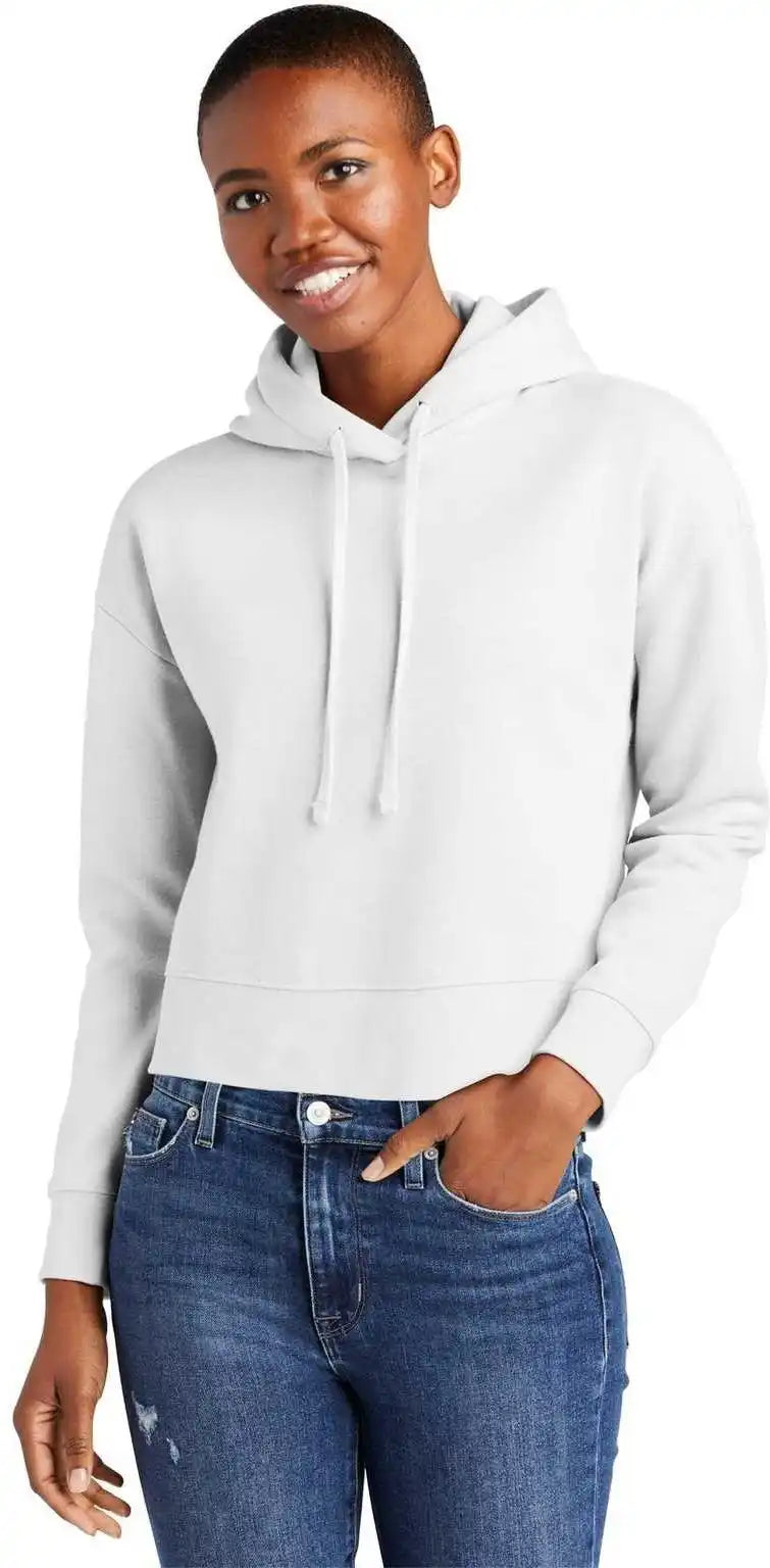 District Dt6101 Women’s Vit Fleece Hoodie White