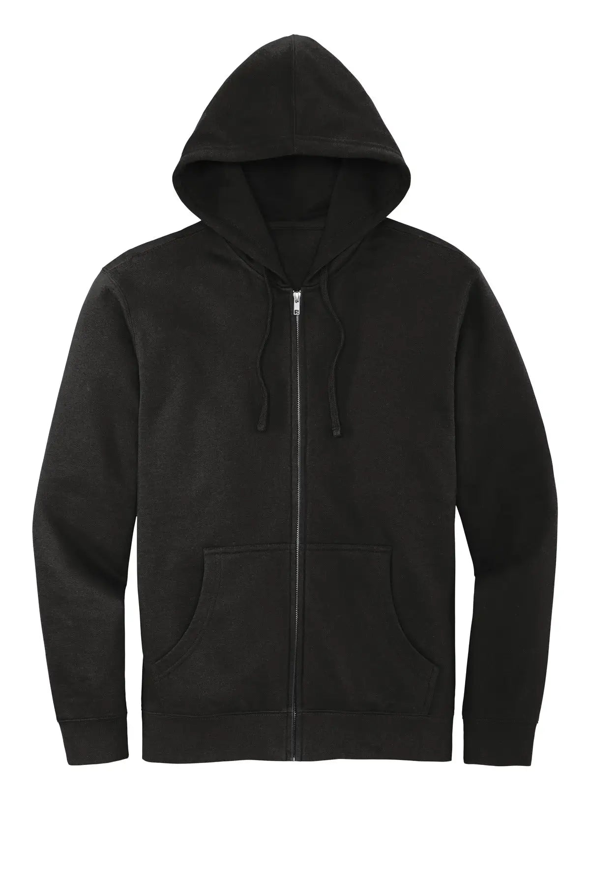 District Dt6102 V.i.t. Fleece Full-zip Hoodie - Black
