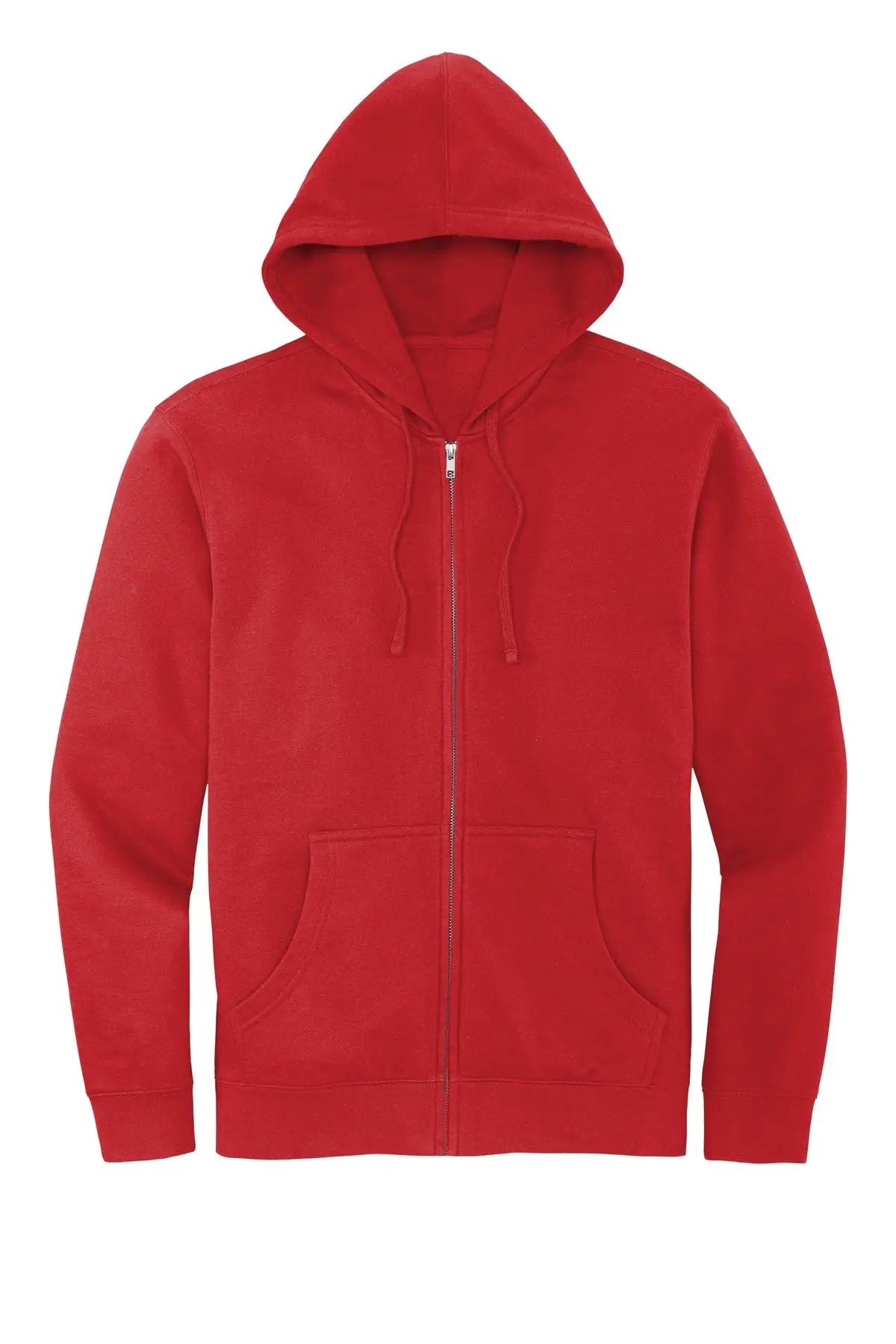 District Dt6102 V.i.t. Fleece Full-zip Hoodie - Classic Red