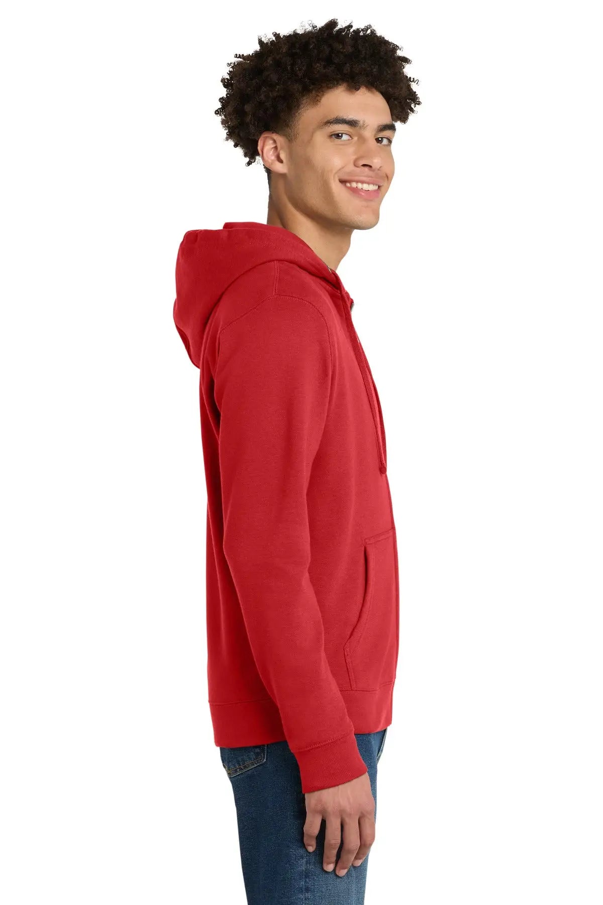 District Dt6102 V.i.t. Fleece Full-zip Hoodie - Classic Red