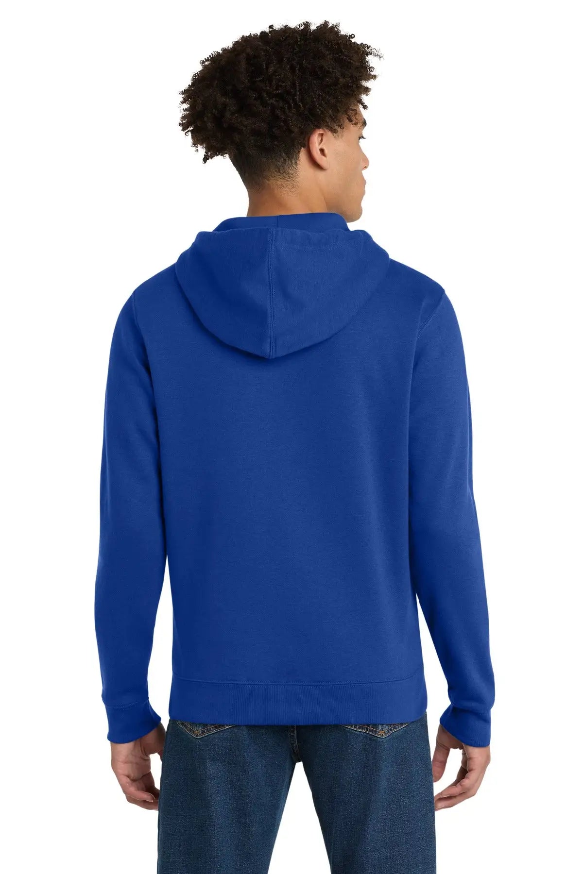 District Dt6102 V.i.t. Fleece Full-zip Hoodie - Deep Royal
