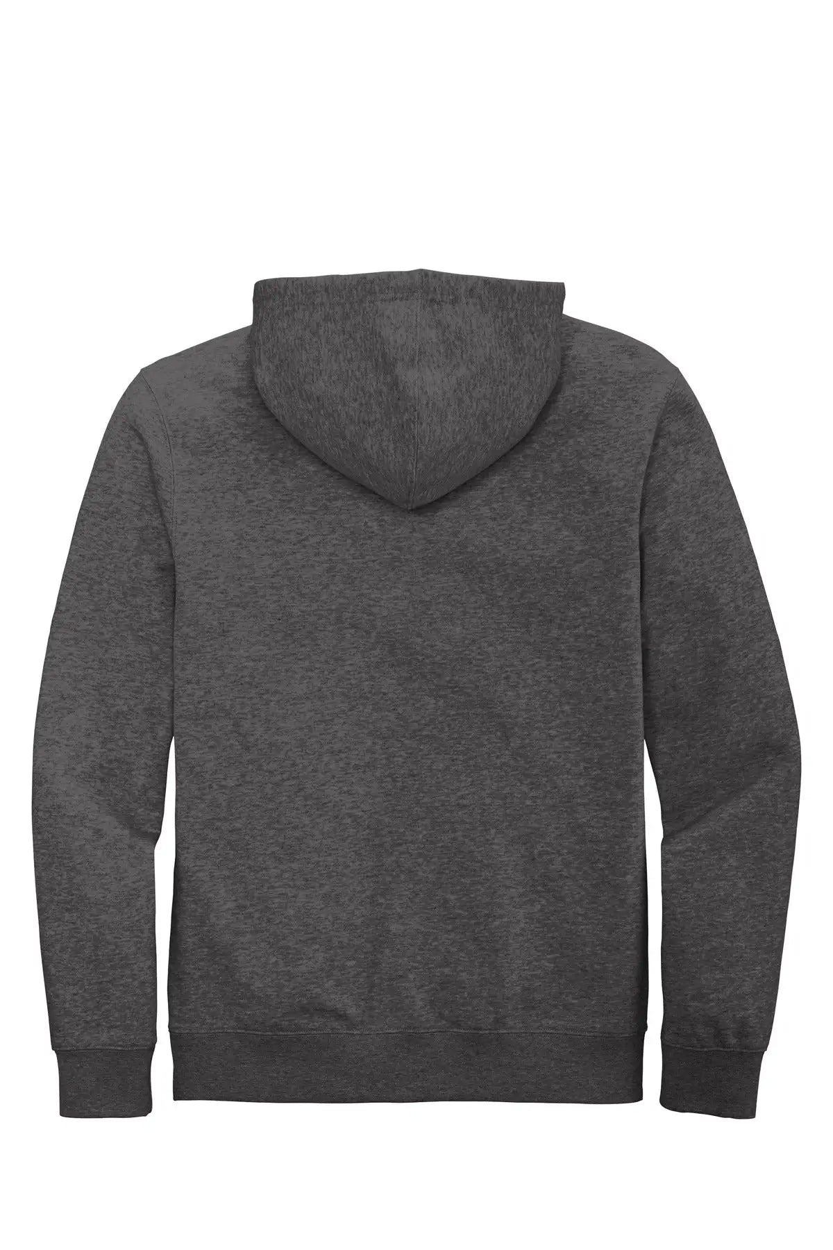 District Dt6102 V.i.t. Fleece Full-zip Hoodie - Heathered Charcoal