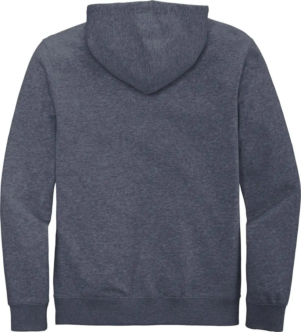 District Dt6102 V.i.t. Fleece Full-zip Hoodie - Heathered Navy - Adult Xs