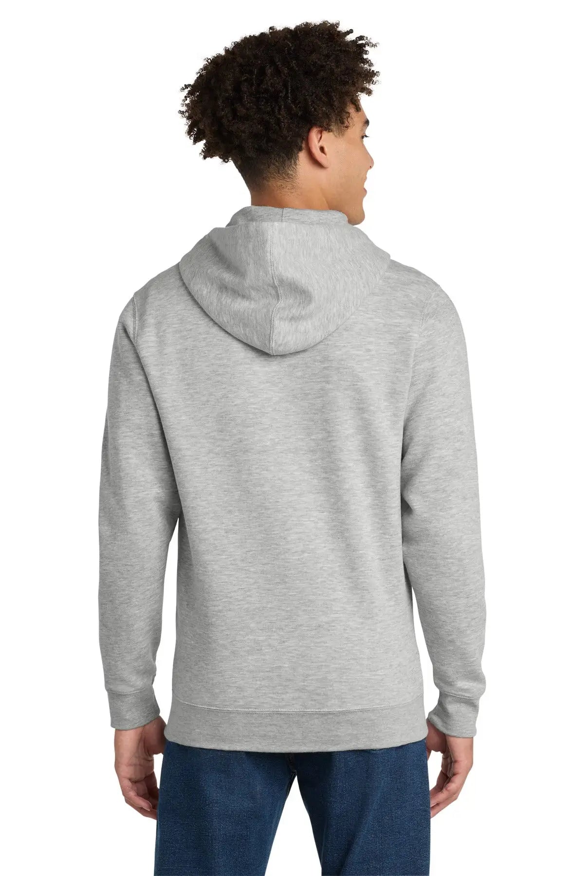 District Dt6102 V.i.t. Fleece Full-zip Hoodie - Light Heather Gray