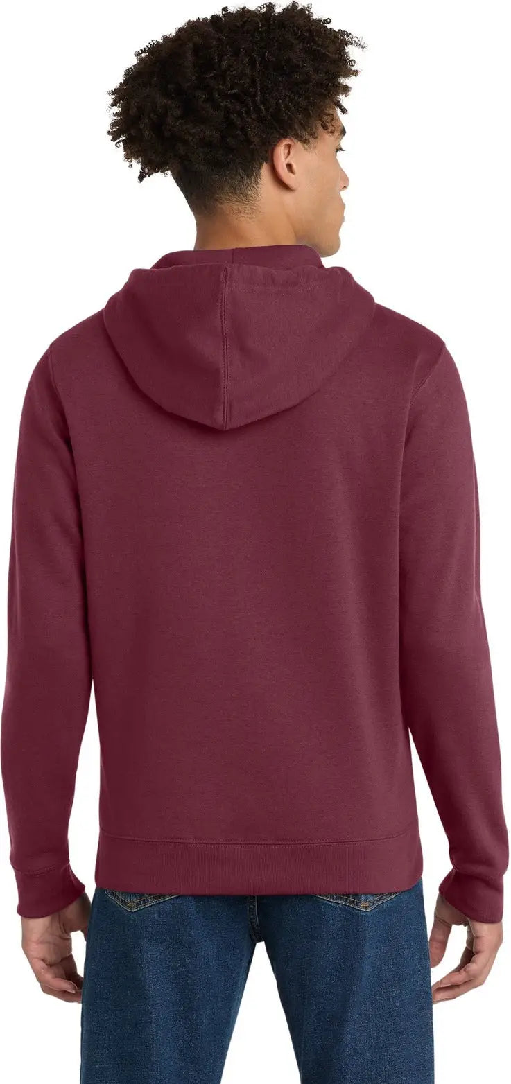 District Dt6102 V.i.t. Fleece Full-zip Hoodie - Plum