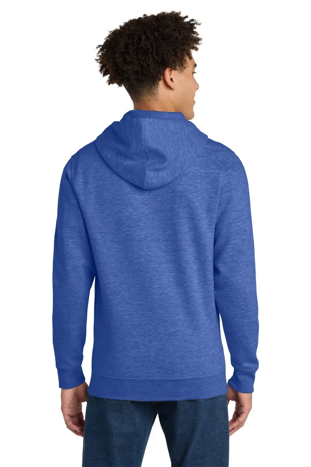 District Dt6102 V.i.t. Fleece Full-zip Hoodie - Royal Frost