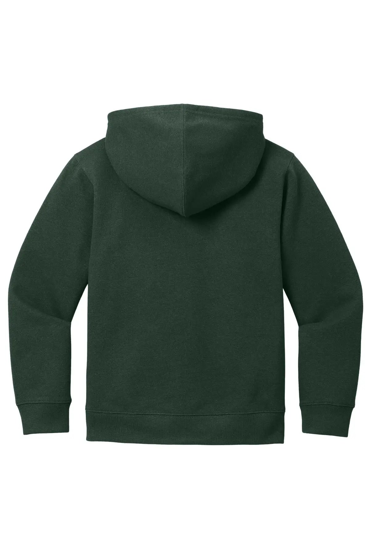 District Dt6102y Youth V.i.t. Fleece Full-zip Hoodie - Forest Green - Xs
