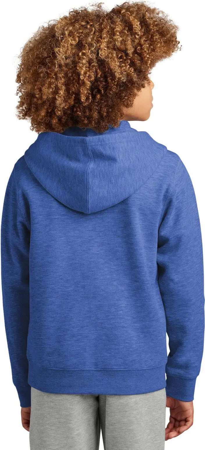 District Dt6102y Youth V.i.t. Fleece Full-zip Hoodie - Royal Frost