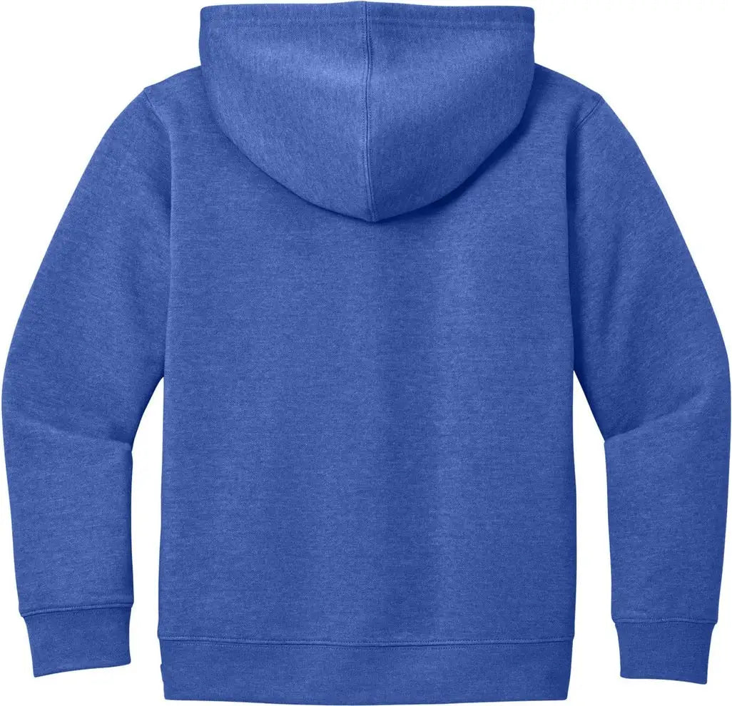 District Dt6102y Youth V.i.t. Fleece Full-zip Hoodie - Royal Frost