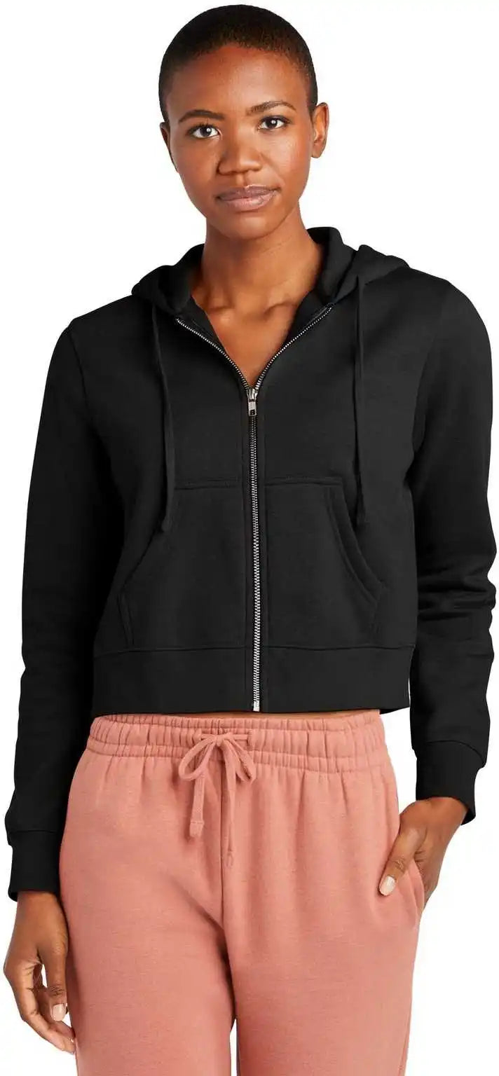 District Dt6103 Women’s Vit Fleece Full-zip Hoodie - Black