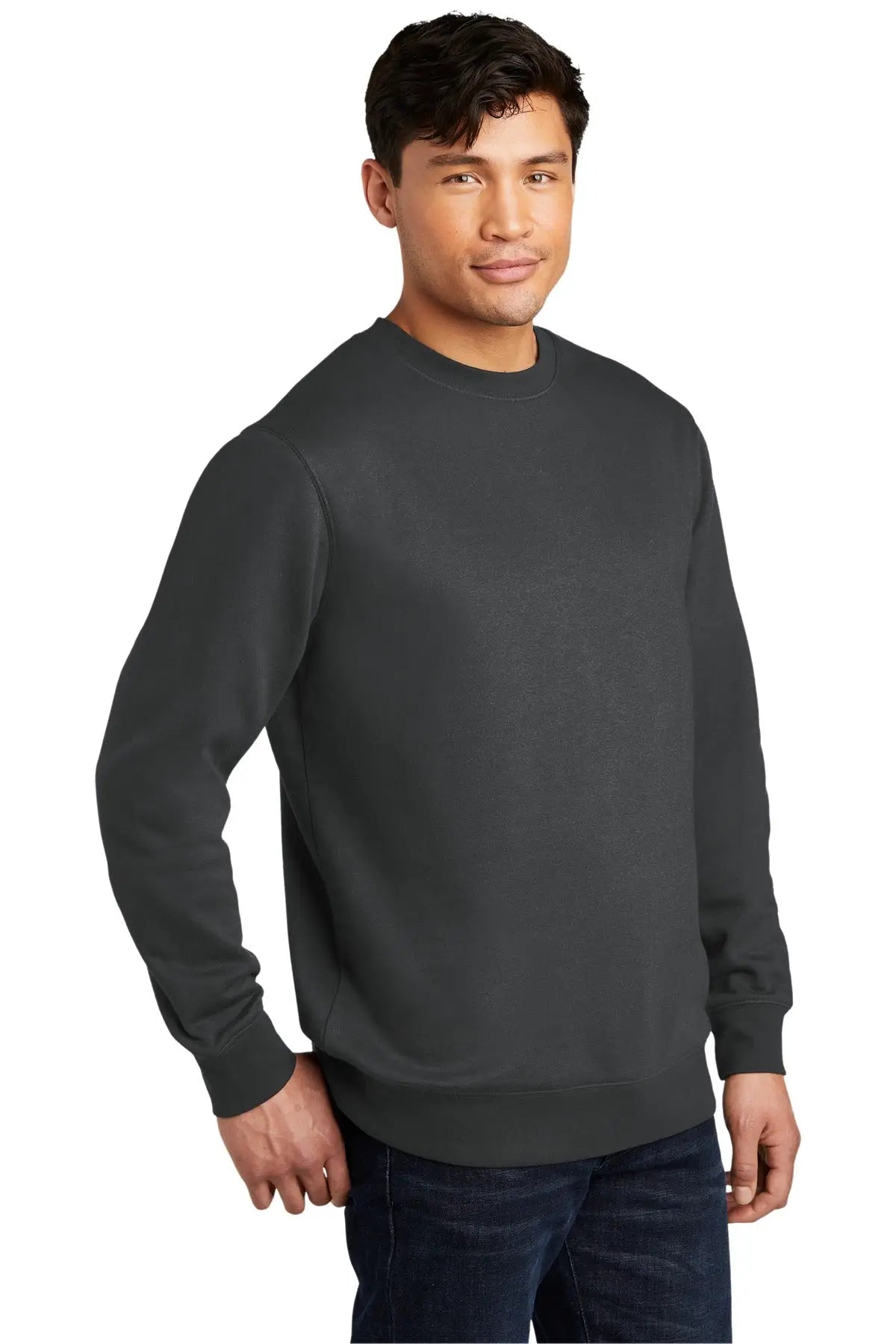 District Dt6104 V.i.t. Fleece Crew - Charcoal