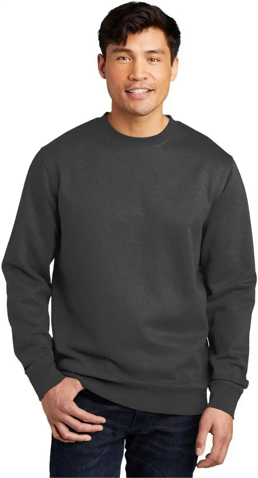 District Dt6104 V.i.t.fleece Crew Charcoal