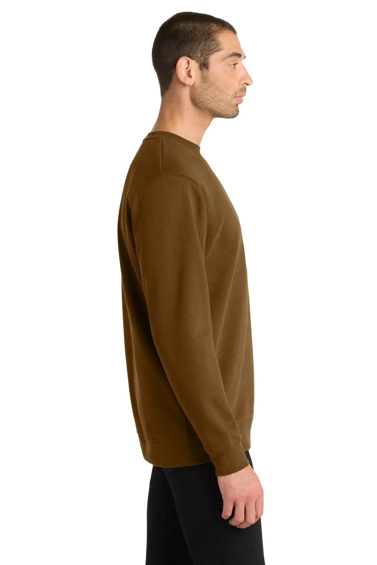 District Dt6104 V.i.t. Fleece Crew - Duck Brown