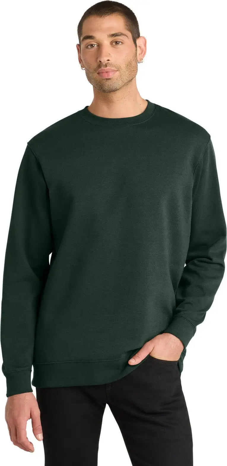 District Dt6104 V.i.t. Fleece Crew - Forest Green - Adult Xs