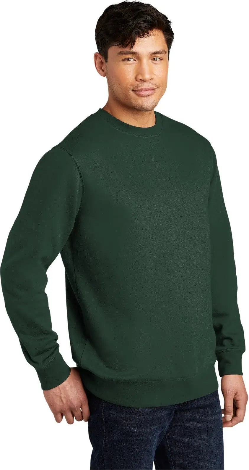 District Dt6104 V.i.t. Fleece Crew - Forest Green