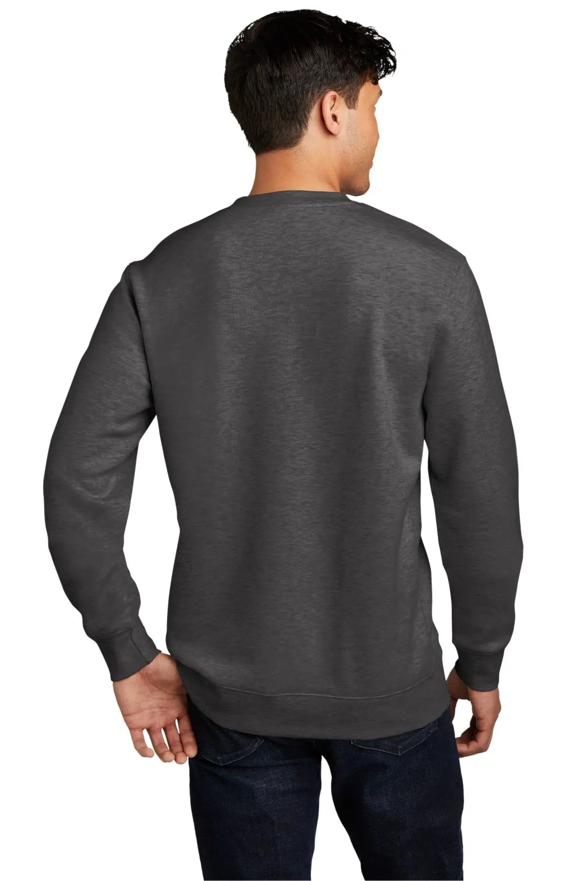 District Dt6104 V.i.t. Fleece Crew - Heathered Charcoal