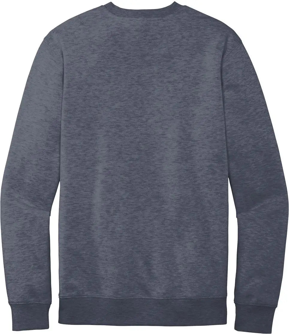 District Dt6104 V.i.t. Fleece Crew - Heathered Navy - Adult Xs