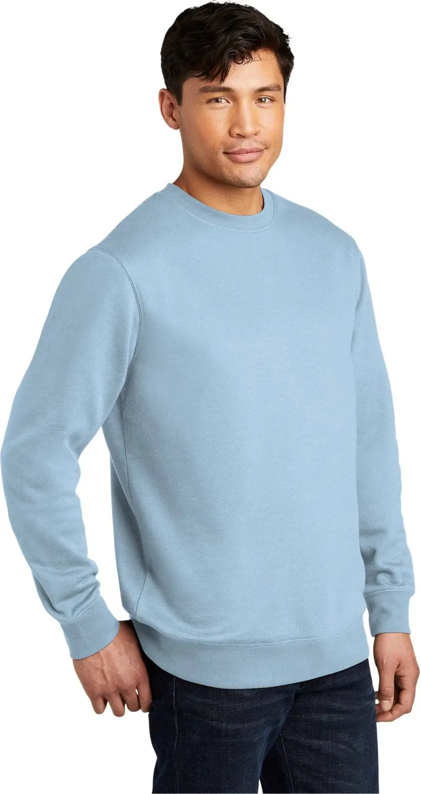 District Dt6104 V.i.t. Fleece Crew - Ice Blue