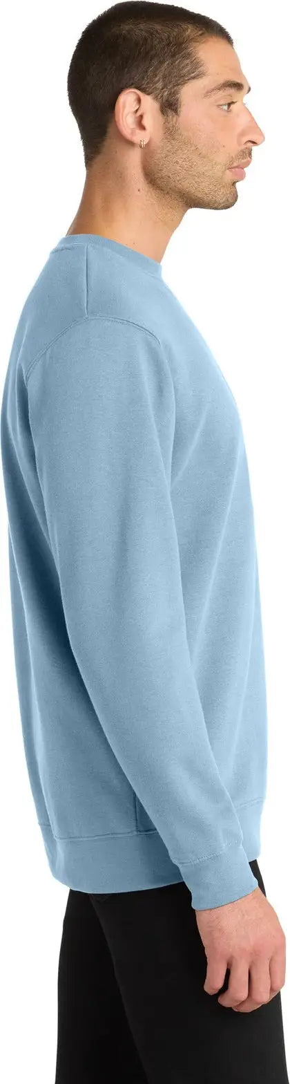 District Dt6104 V.i.t. Fleece Crew - Ice Blue
