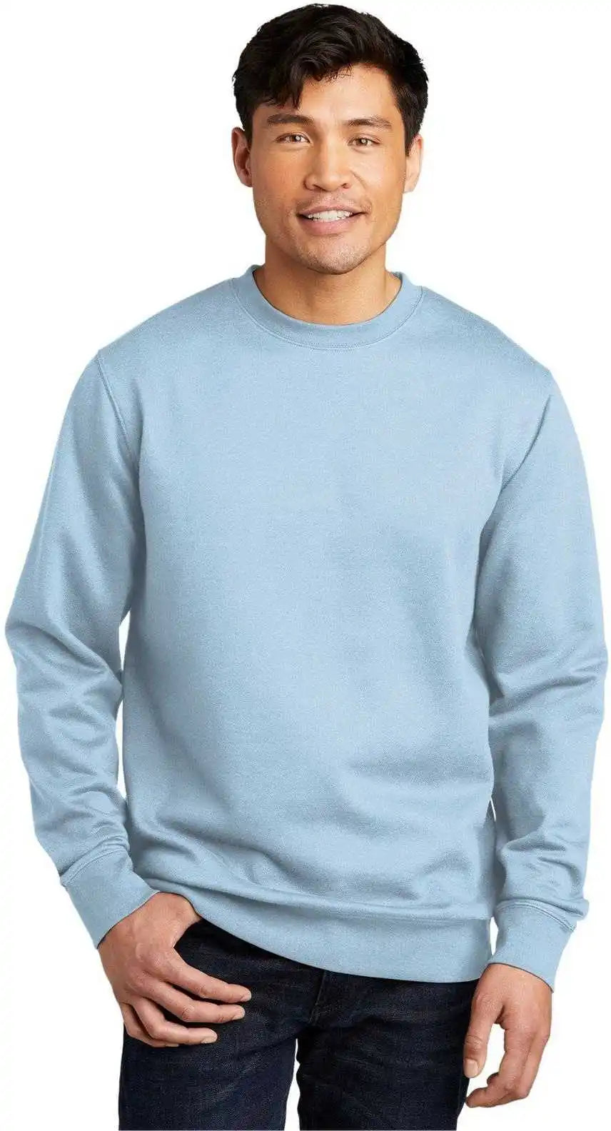 District Dt6104 V.i.t.fleece Crew Ice Blue