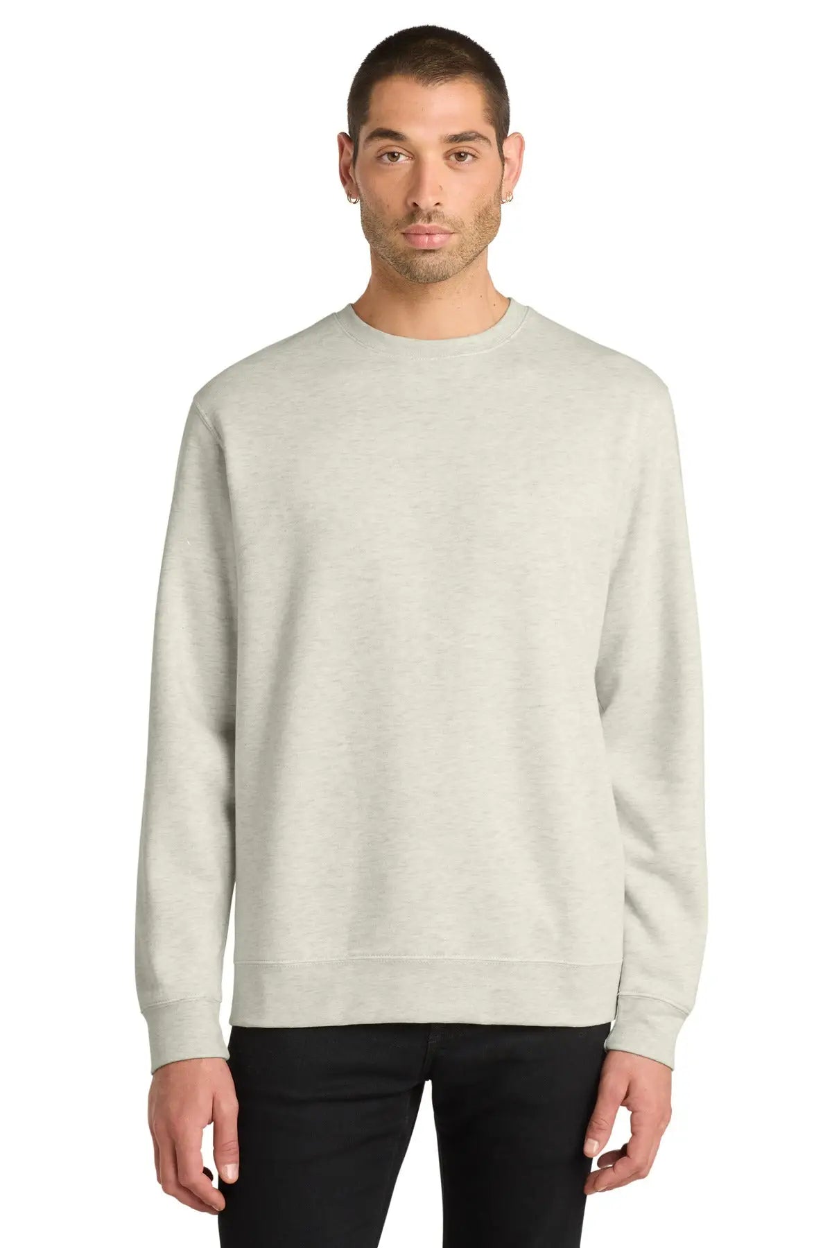 District Dt6104 V.i.t. Fleece Crew - Oatmeal Heather - Adult Xs