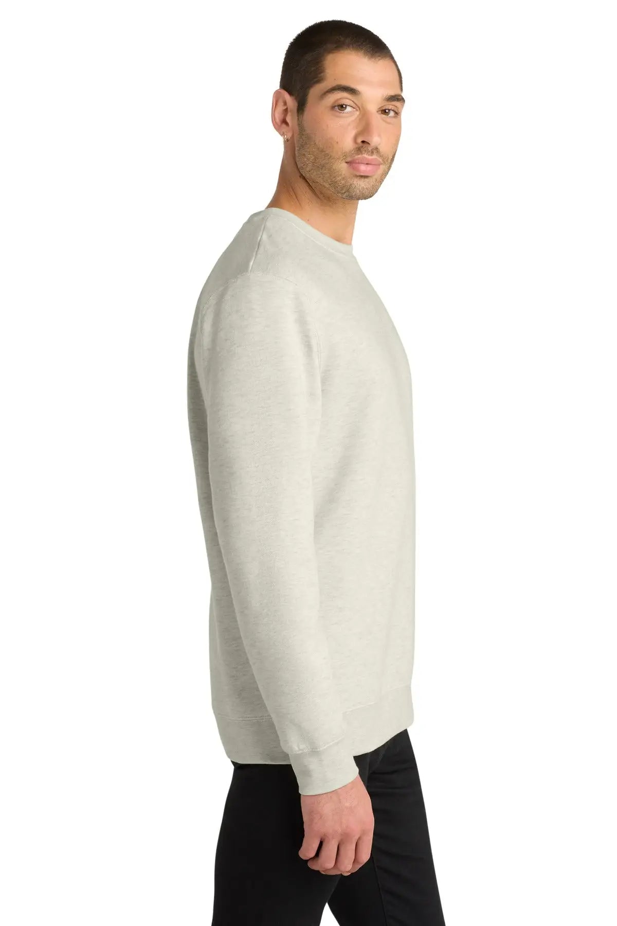 District Dt6104 V.i.t. Fleece Crew - Oatmeal Heather