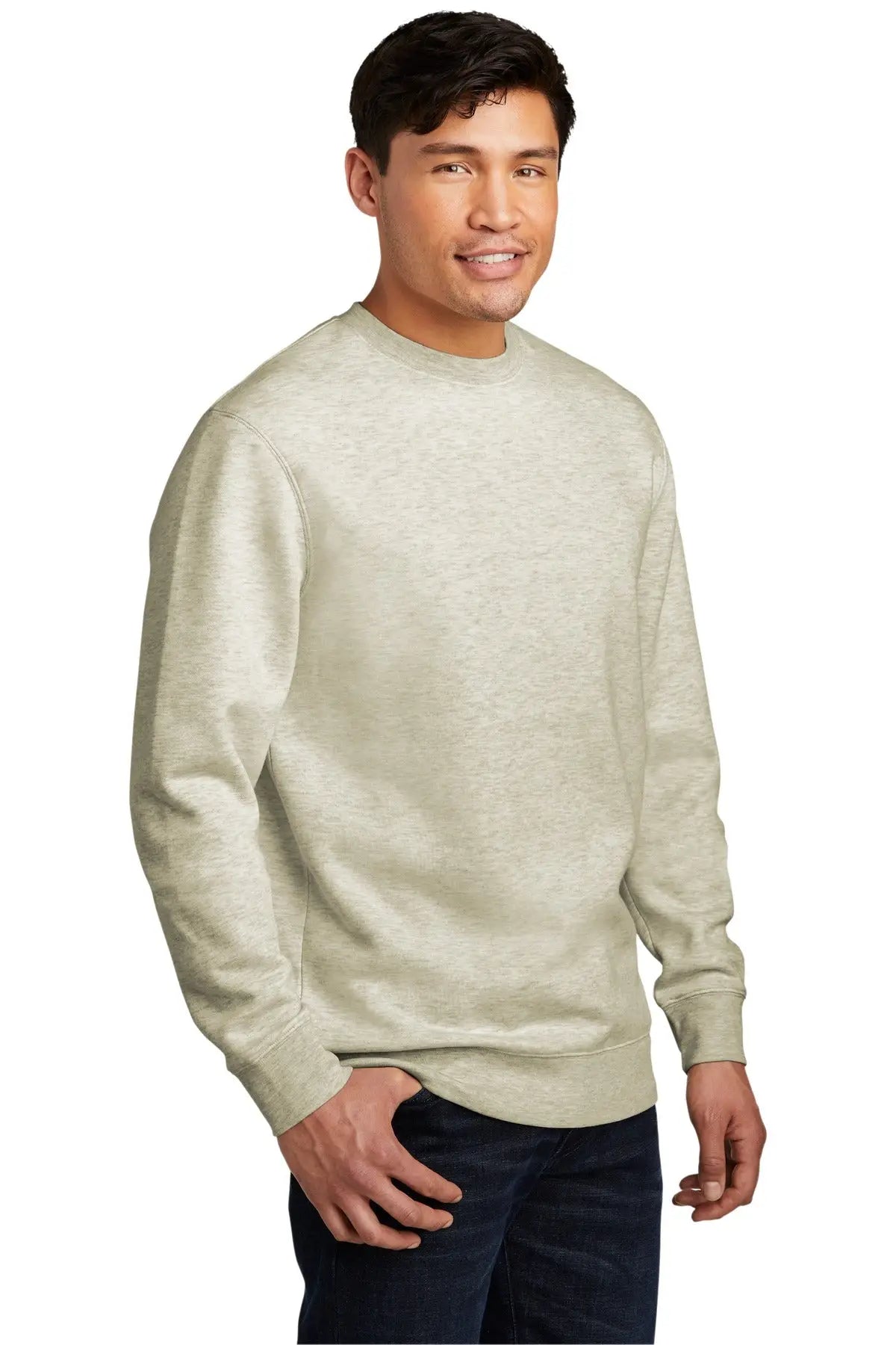 District Dt6104 V.i.t. Fleece Crew - Oatmeal Heather