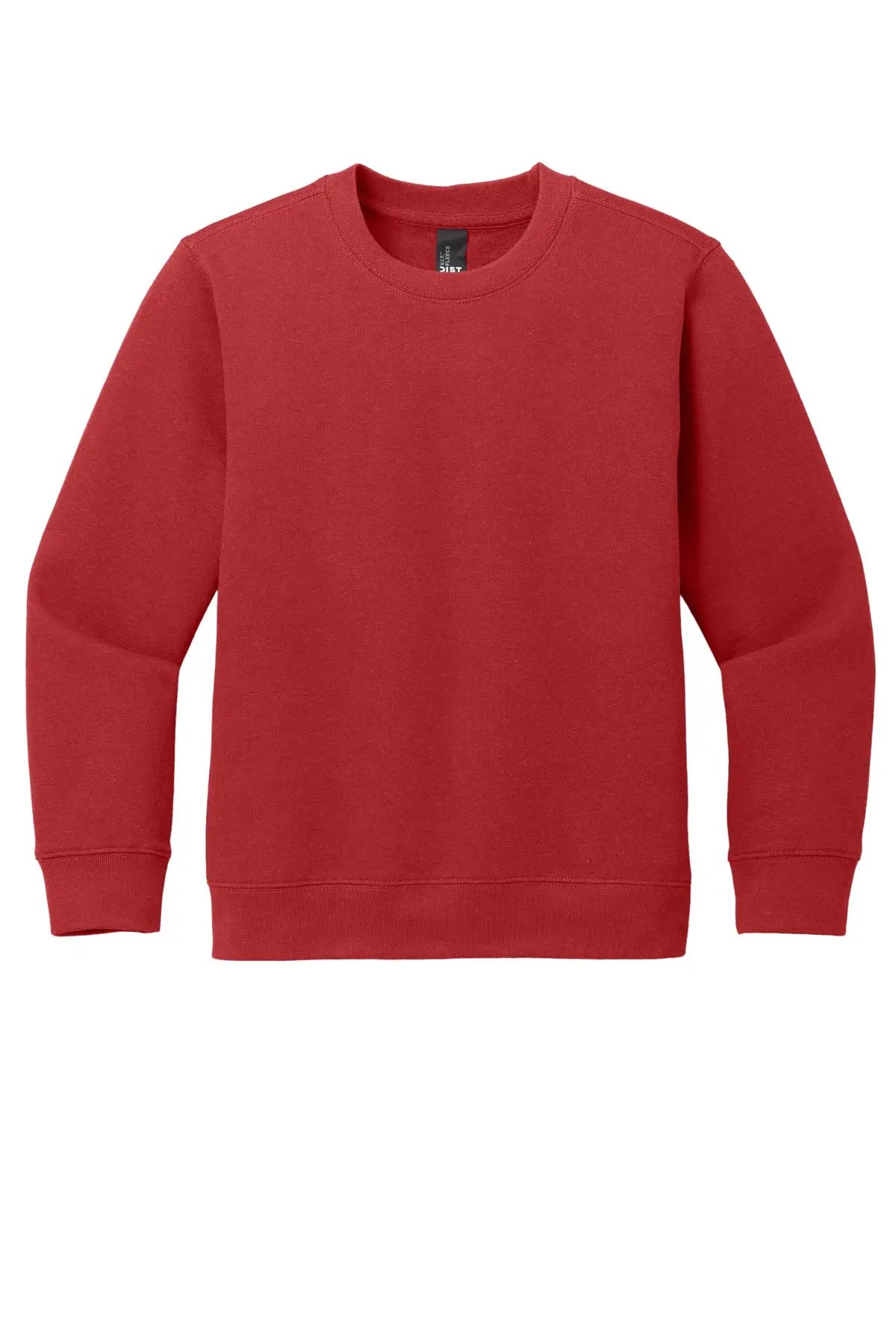 District Dt6104y Youth V.i.t. Fleece Crew - Classic Red