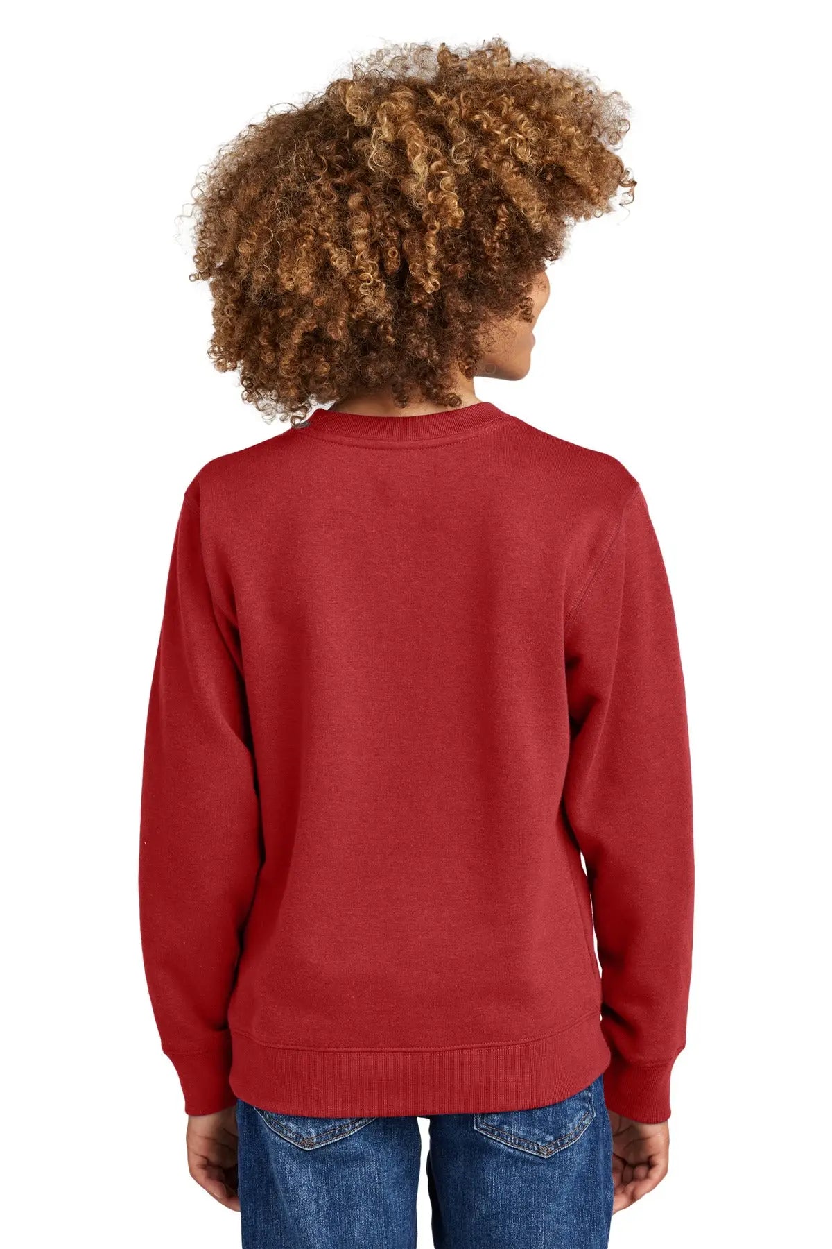 District Dt6104y Youth V.i.t. Fleece Crew - Classic Red