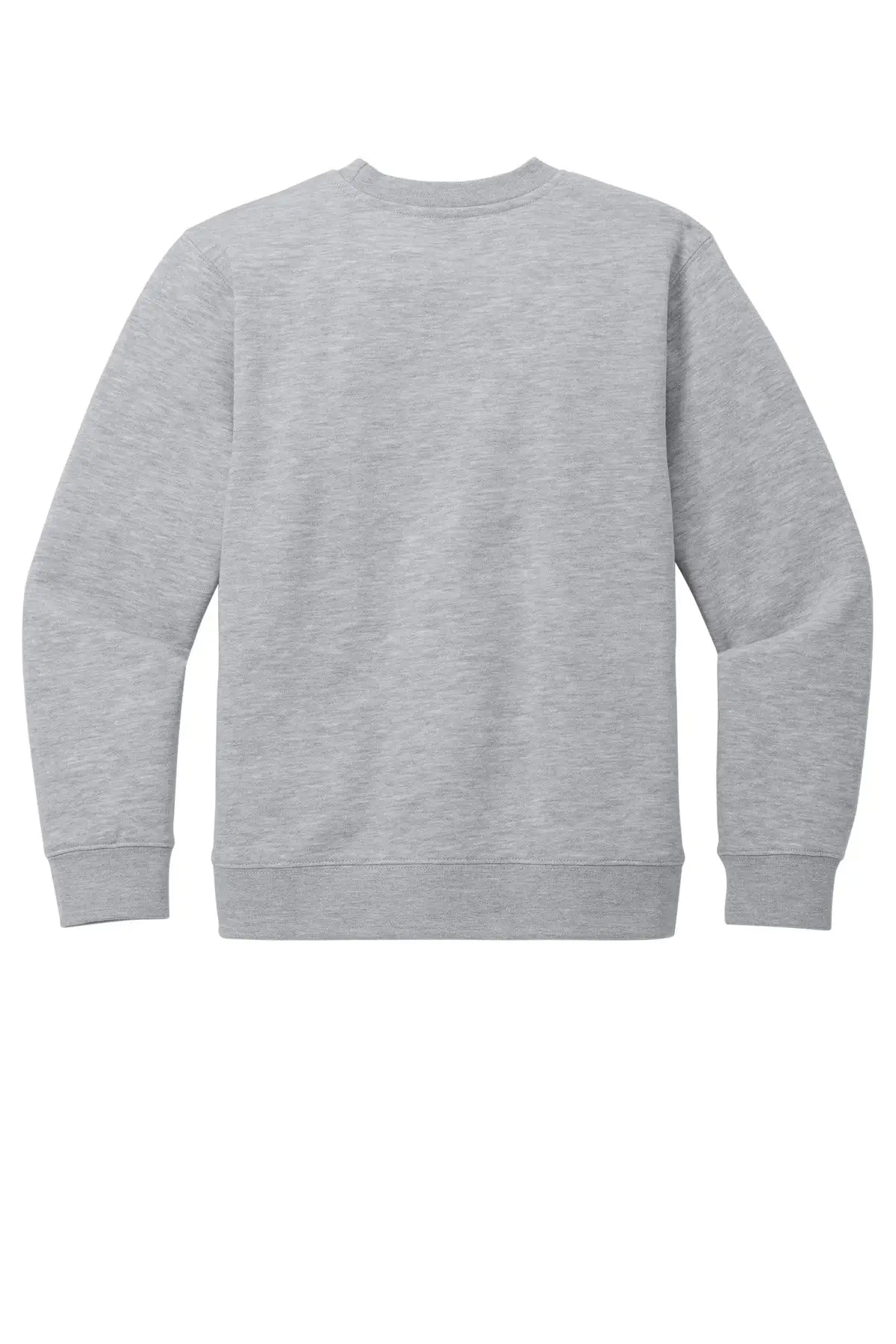 District Dt6104y Youth V.i.t. Fleece Crew - Light Heather Gray - Xs