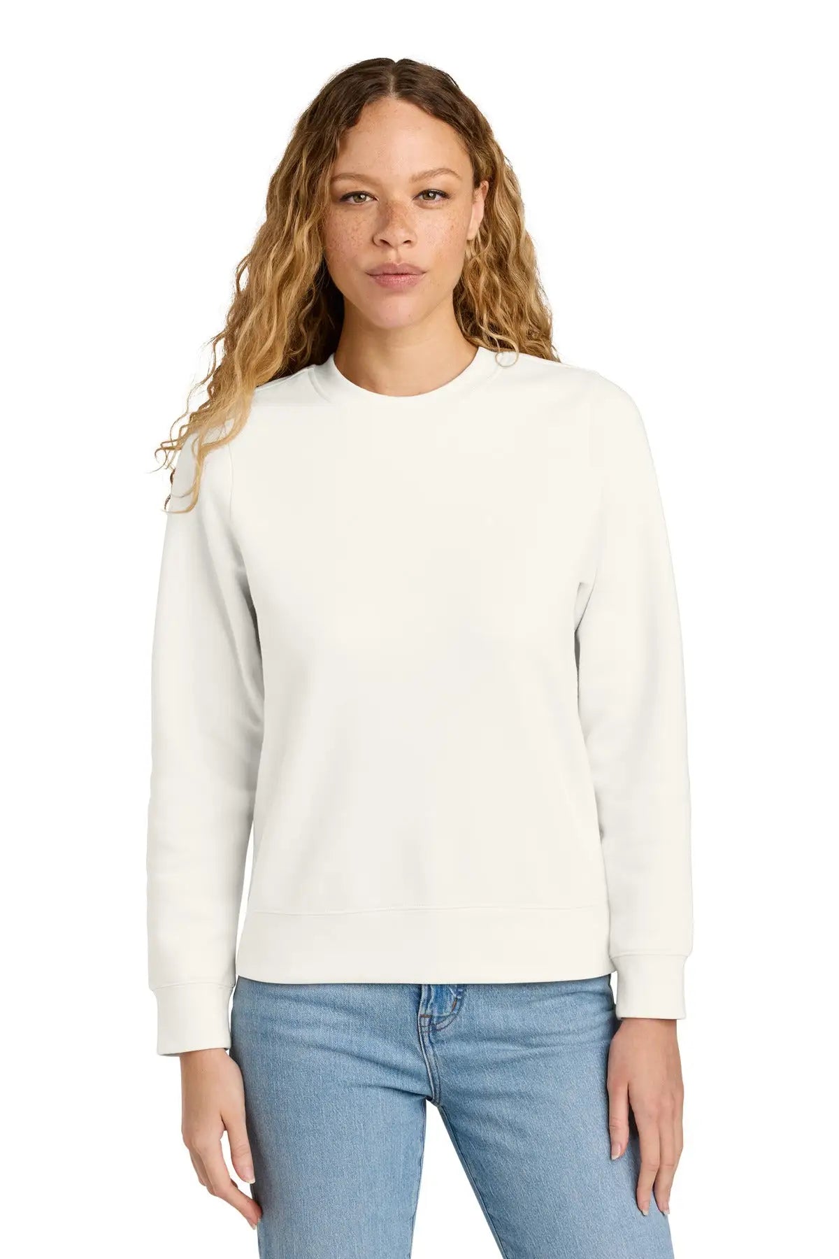 District Dt6105 Women’s V.i.t. Fleece Crew - Gardenia