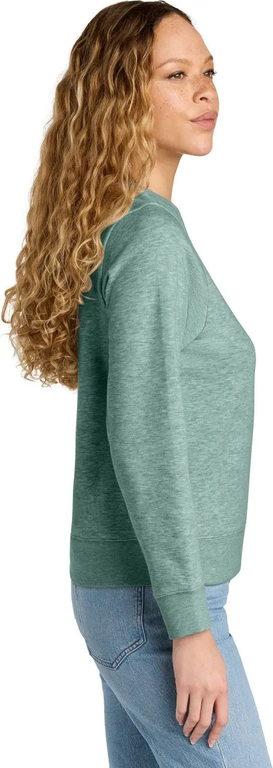 District Dt6105 Women’s V.i.t. Fleece Crew - Heathered Dusty Sage
