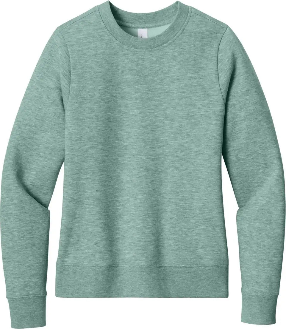 District Dt6105 Women’s V.i.t. Fleece Crew - Heathered Dusty Sage