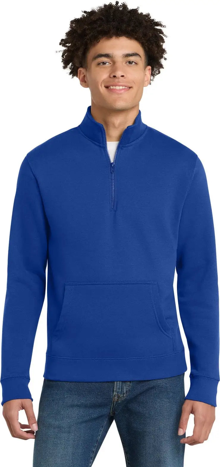 District Dt6106 V.i.t. Fleece 1/4-zip - Deep Royal