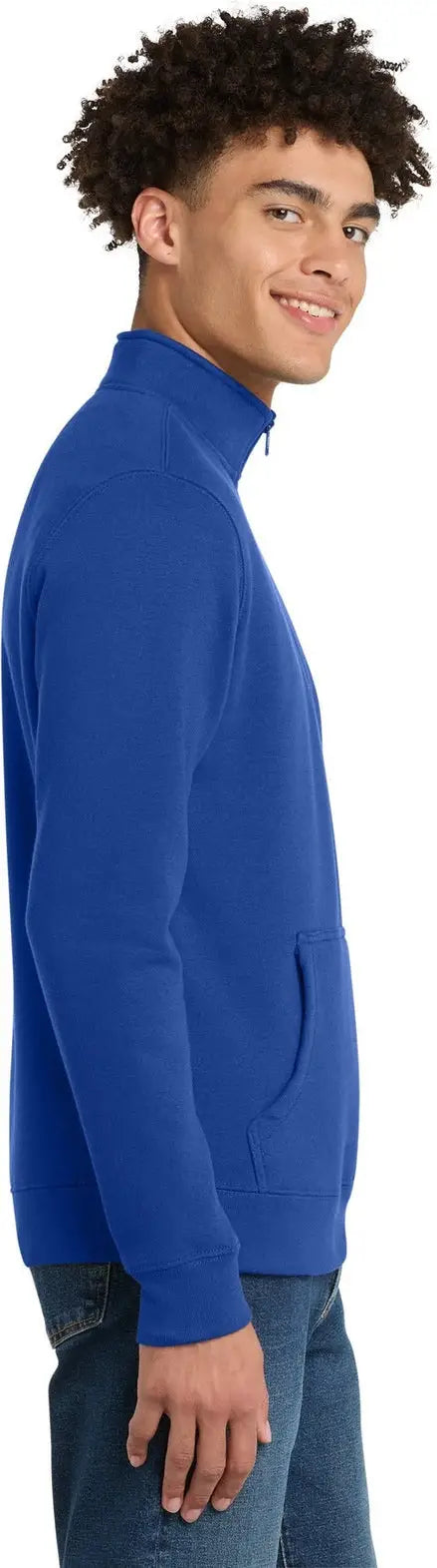 District Dt6106 V.i.t. Fleece 1/4-zip - Deep Royal