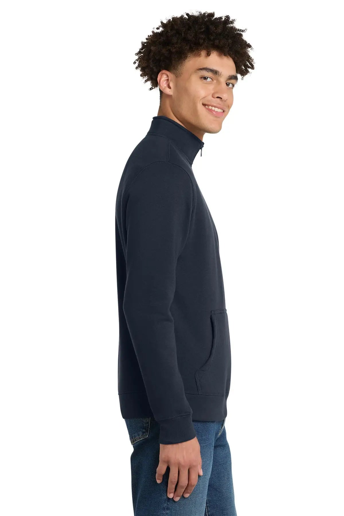 District Dt6106 V.i.t. Fleece 1/4-zip - New Navy