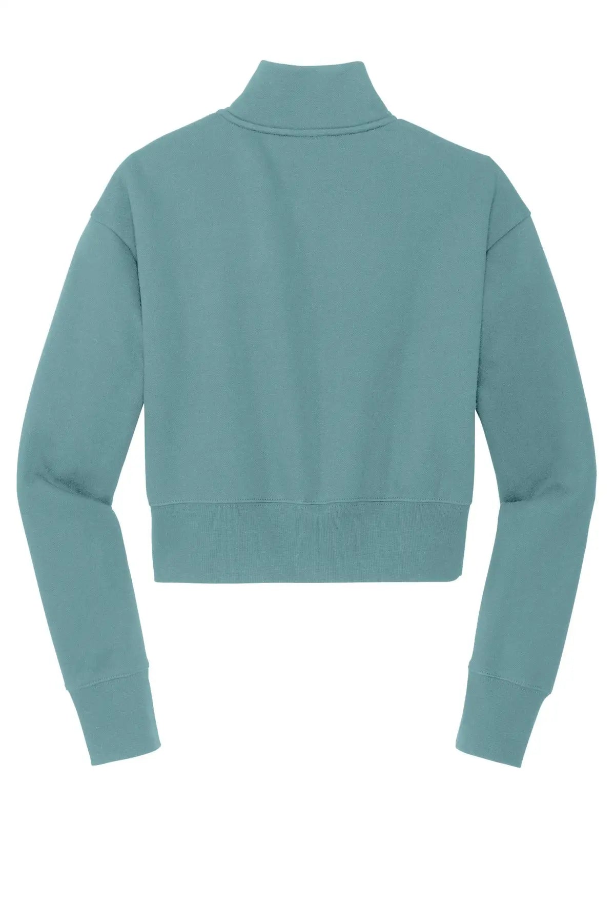 District Dt6111 Women’s V.i.t. Fleece 1/2-zip - Eucalyptus Blue