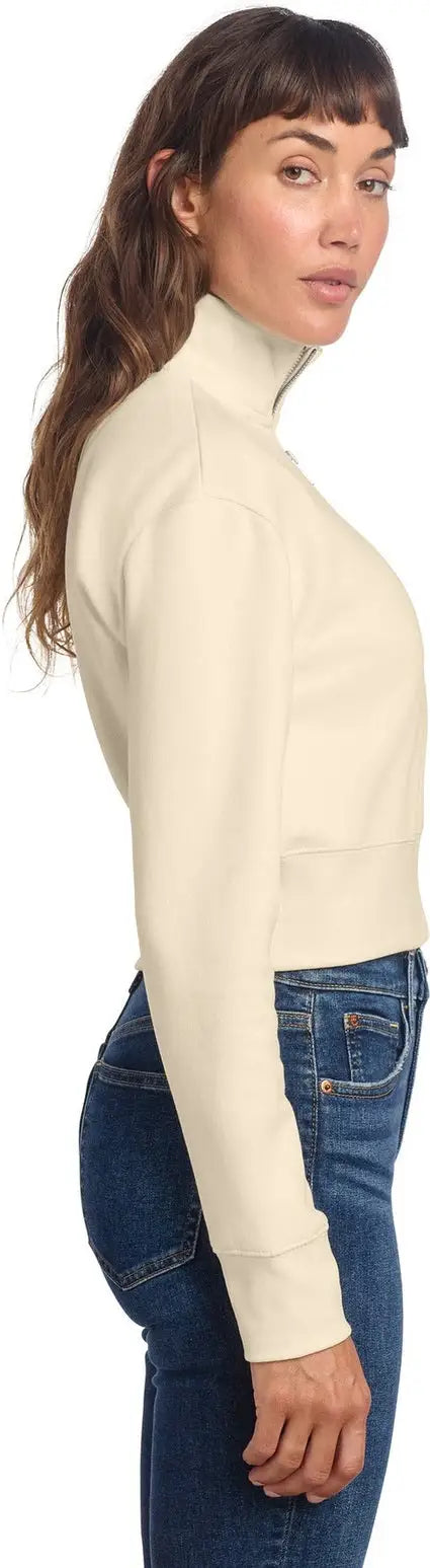 District Dt6111 Women’s V.i.t. Fleece 1/2-zip - Gardenia