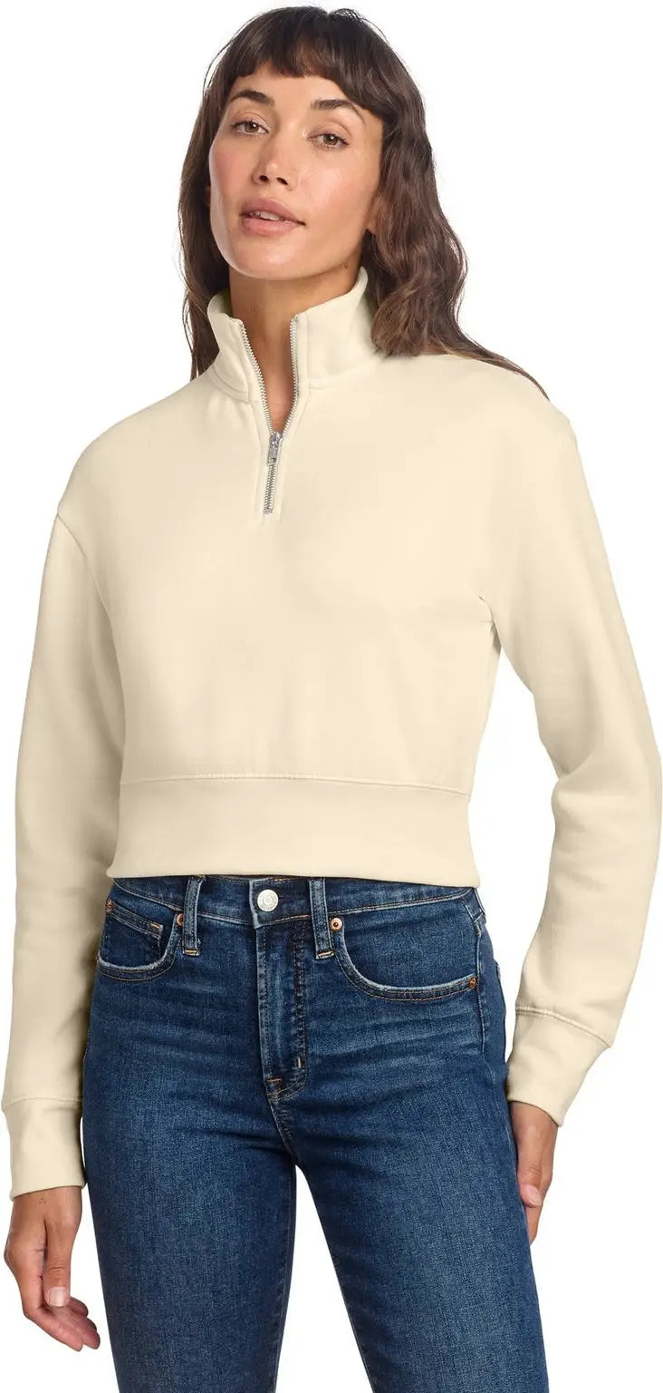 District Dt6111 Women’s V.i.t. Fleece 1/2-zip - Gardenia