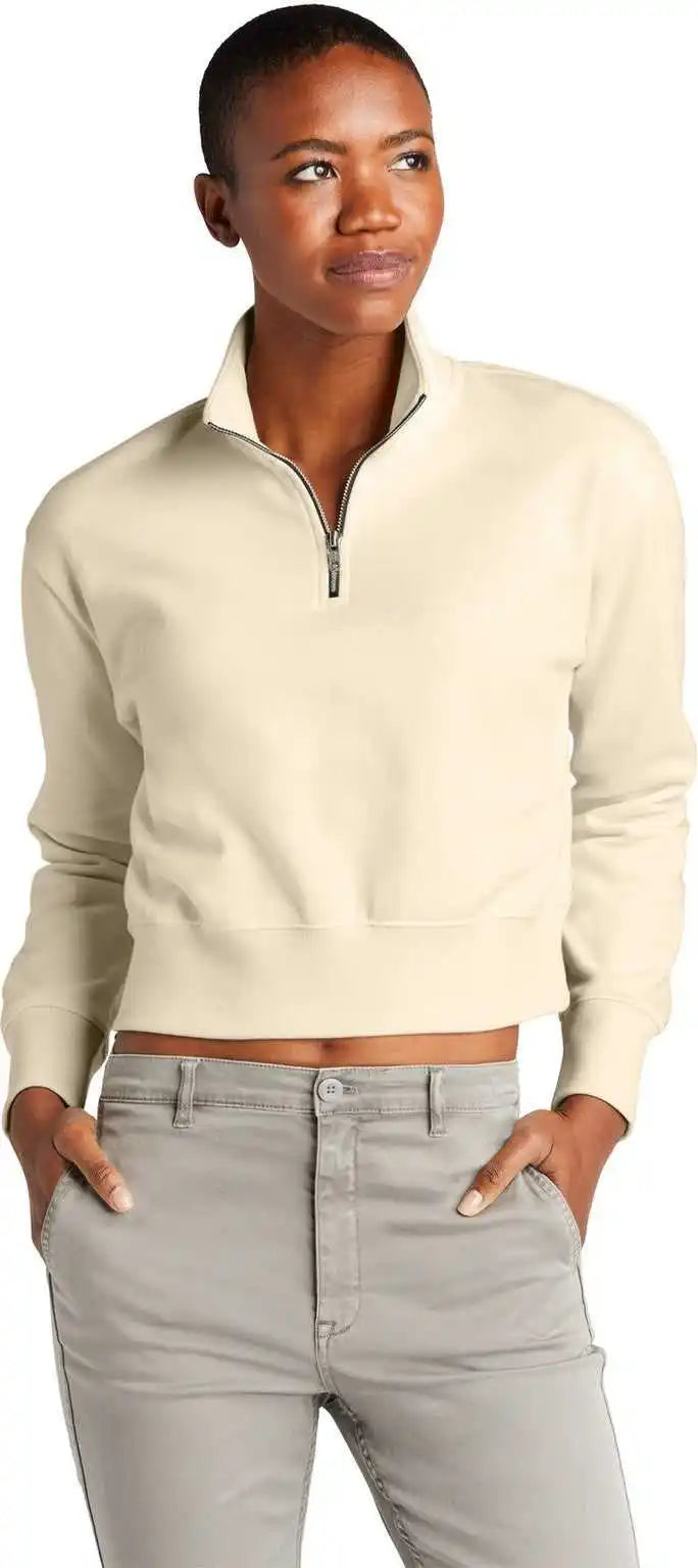District Dt6111 Women’s Vit Fleece 1/2 Zip Gardenia