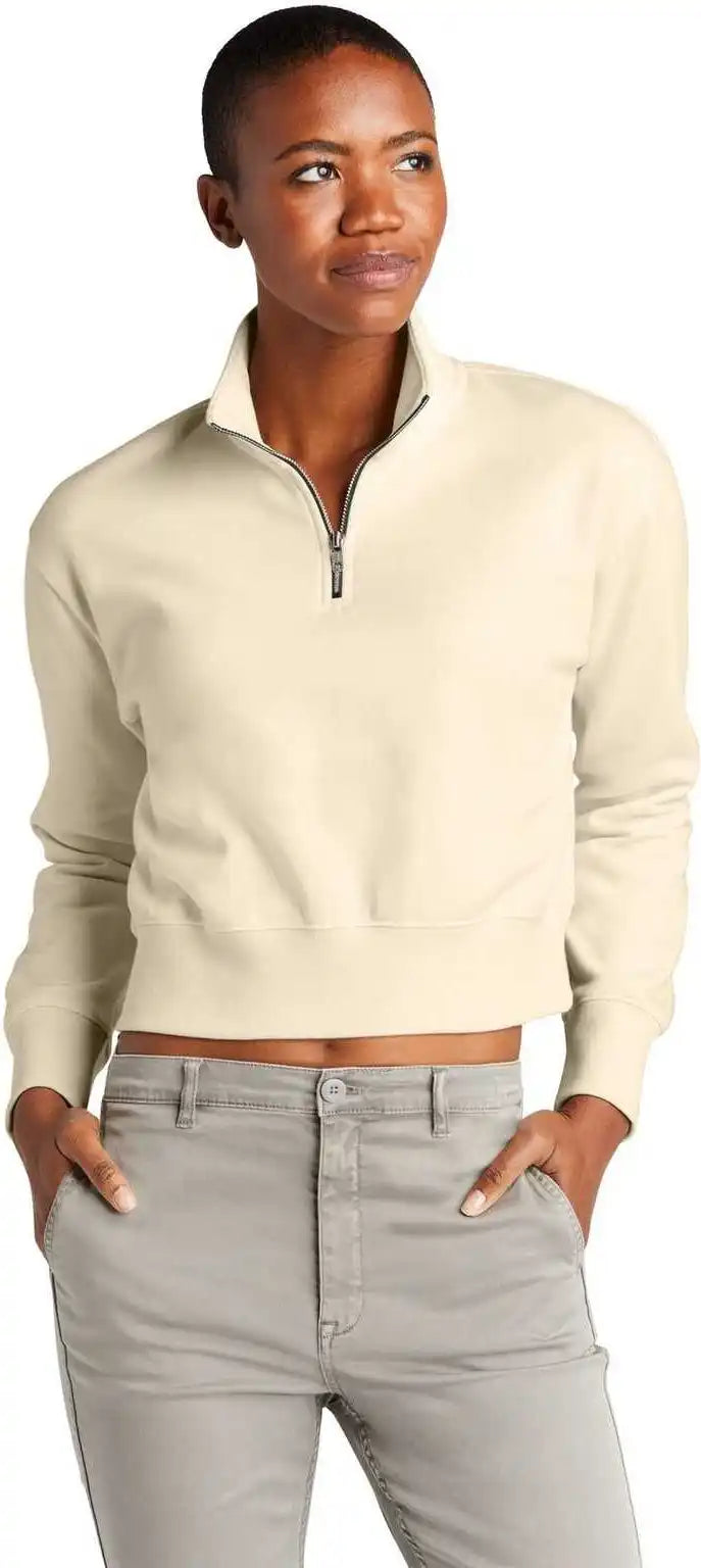 District Dt6111 Women’s Vit Fleece 12-zip - Gardenia