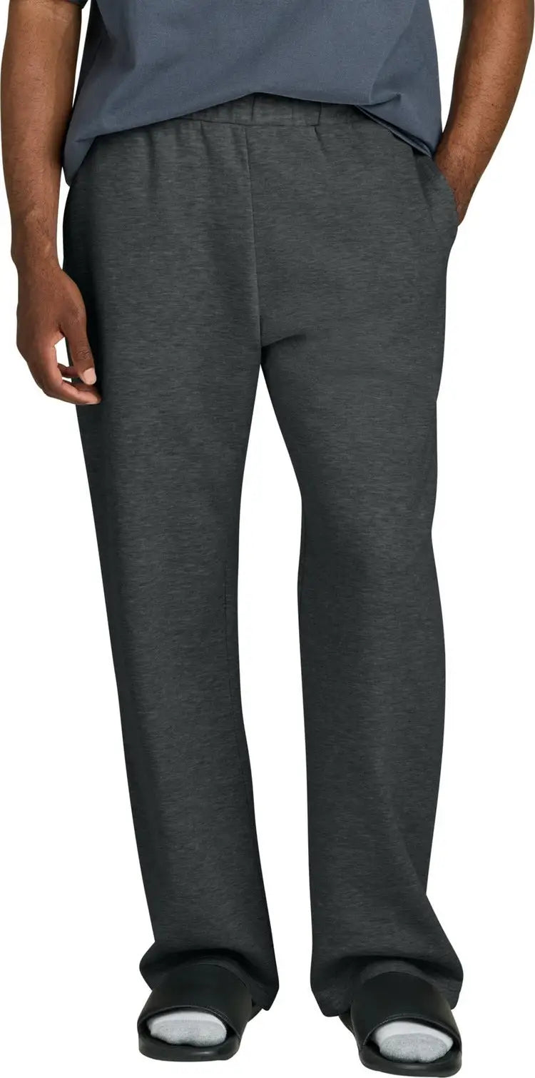 District Dt6117 V.i.t. Fleece Open-bottom Sweatpant - Heathered Charcoal