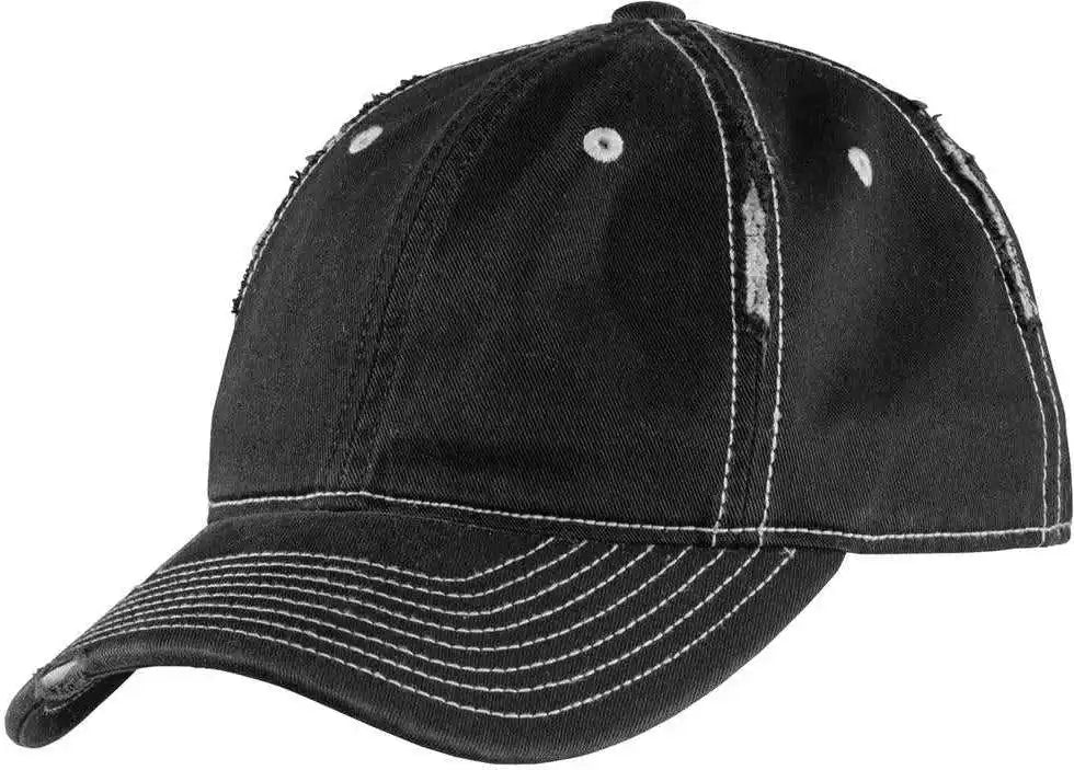 District Dt612 Rip and Distressed Cap - Black Chrome - Dark Gray / one Size Fits Most